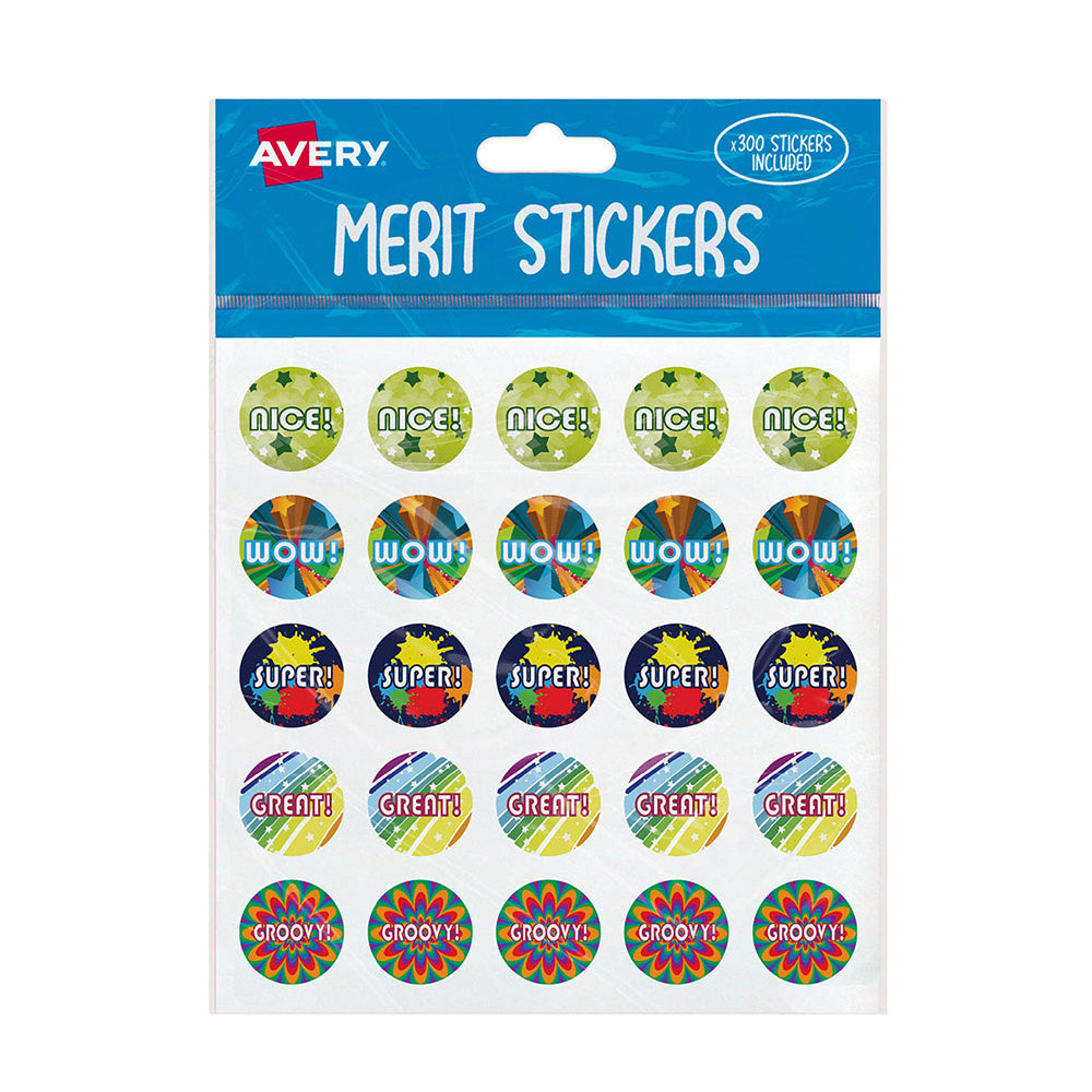 Avery Legend Merit adesivos 300pcs